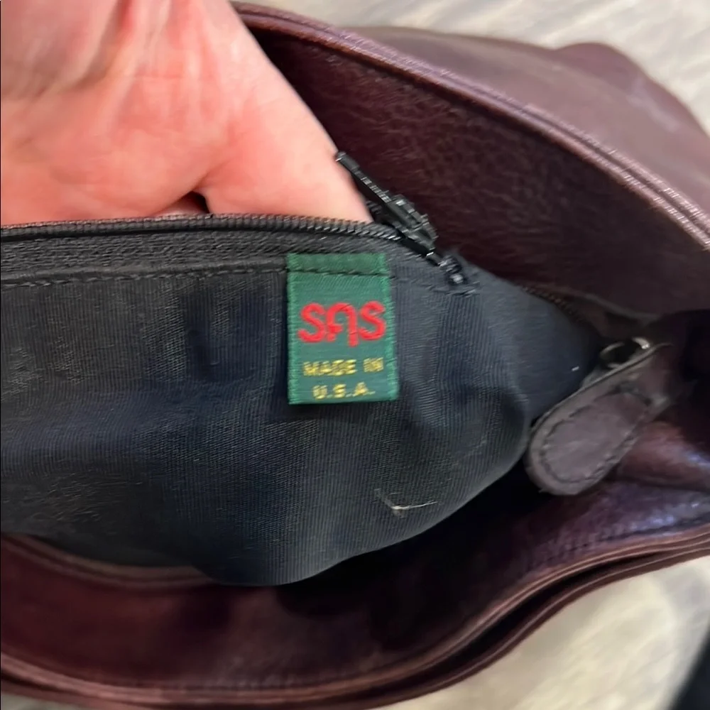 SAS Deep Burgundy Leather Bag
